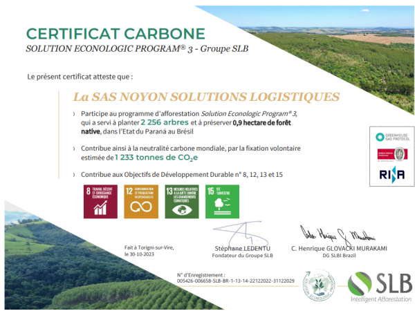 Certificat SLB NOYON 10 2023